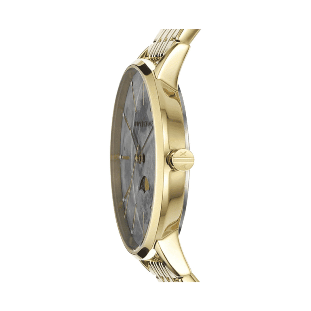 Armani Exchange Gold-Tone Moon Phase Watch