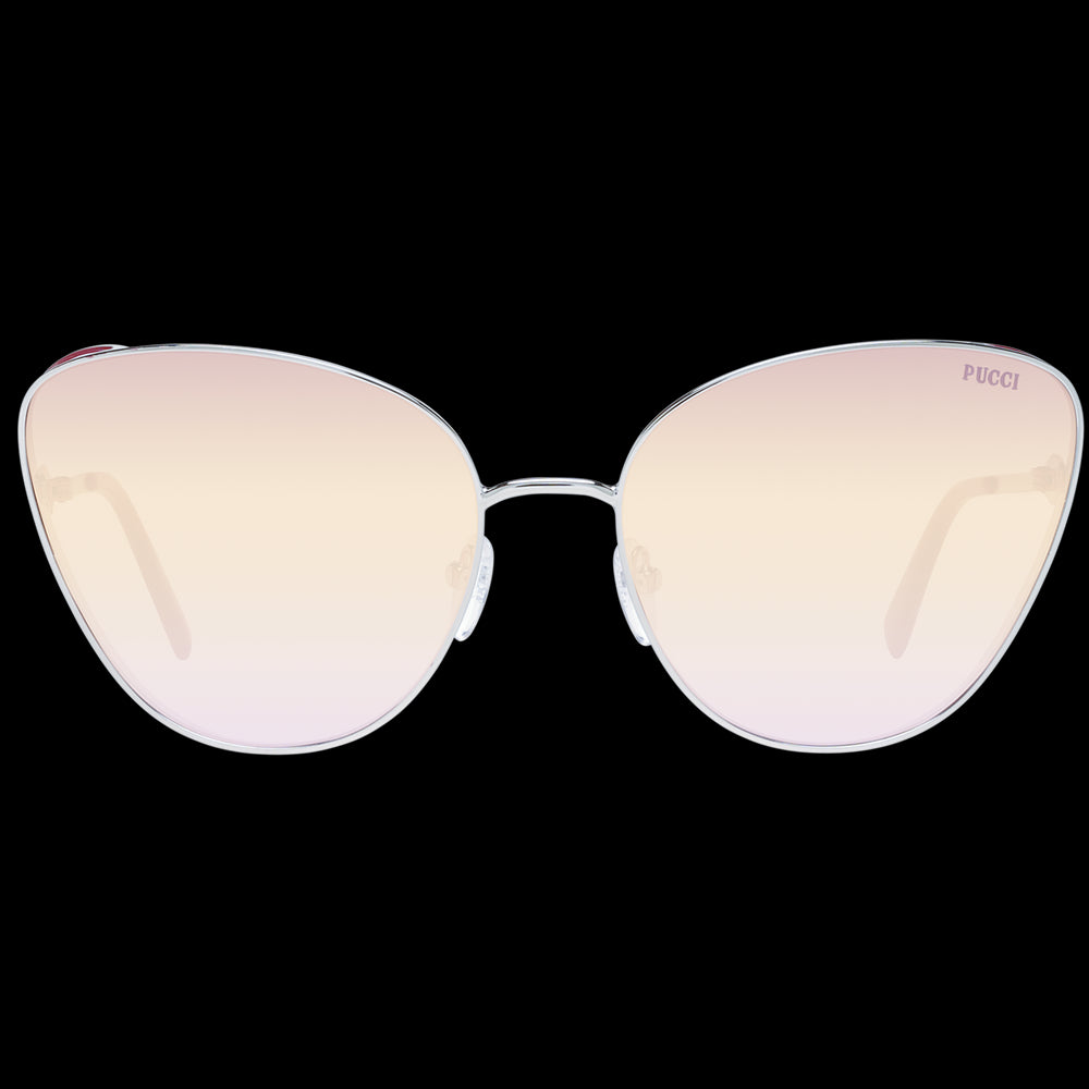Sculpted Silver Cat-Eye with Pink Gradient Lenses