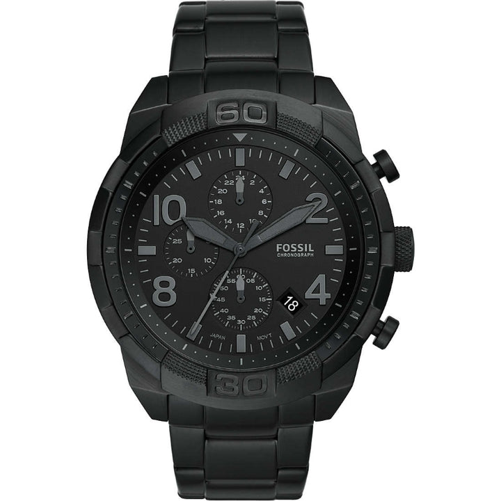 Fossil Black Stainless Steel Chronograph Watch