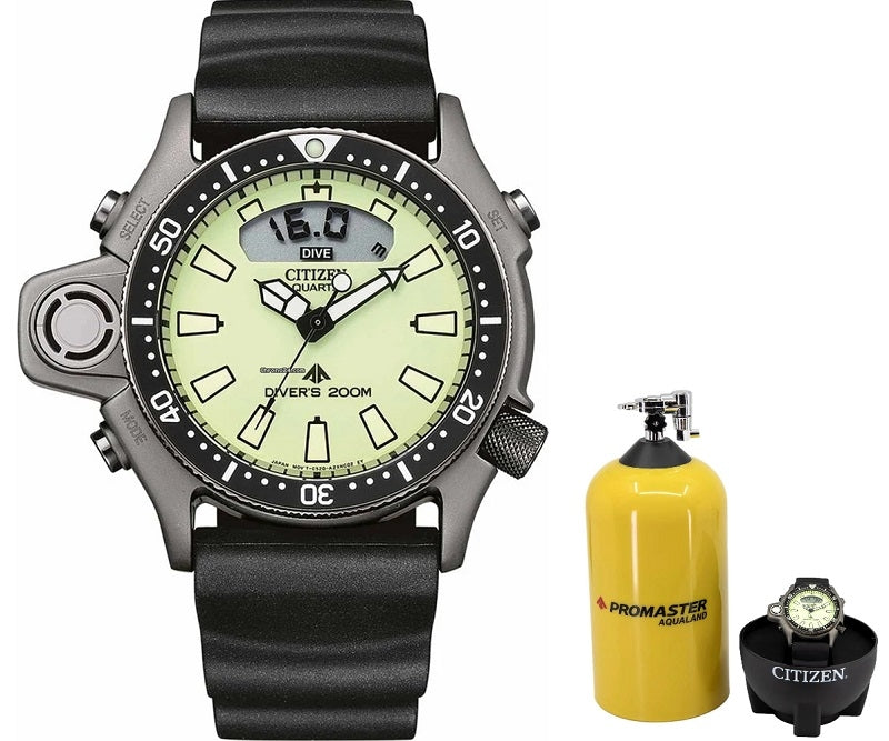 Promaster Aqualand Diver’s Precision in Black and Light Green