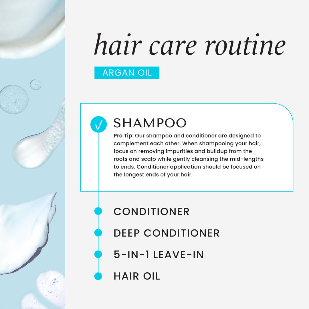 355 ml bottle of argan repairing hydrating shampoo for Unisex hair