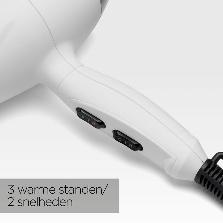 2000W professional AC hair dryer with slim 6mm concentrator nozzle, Unisex