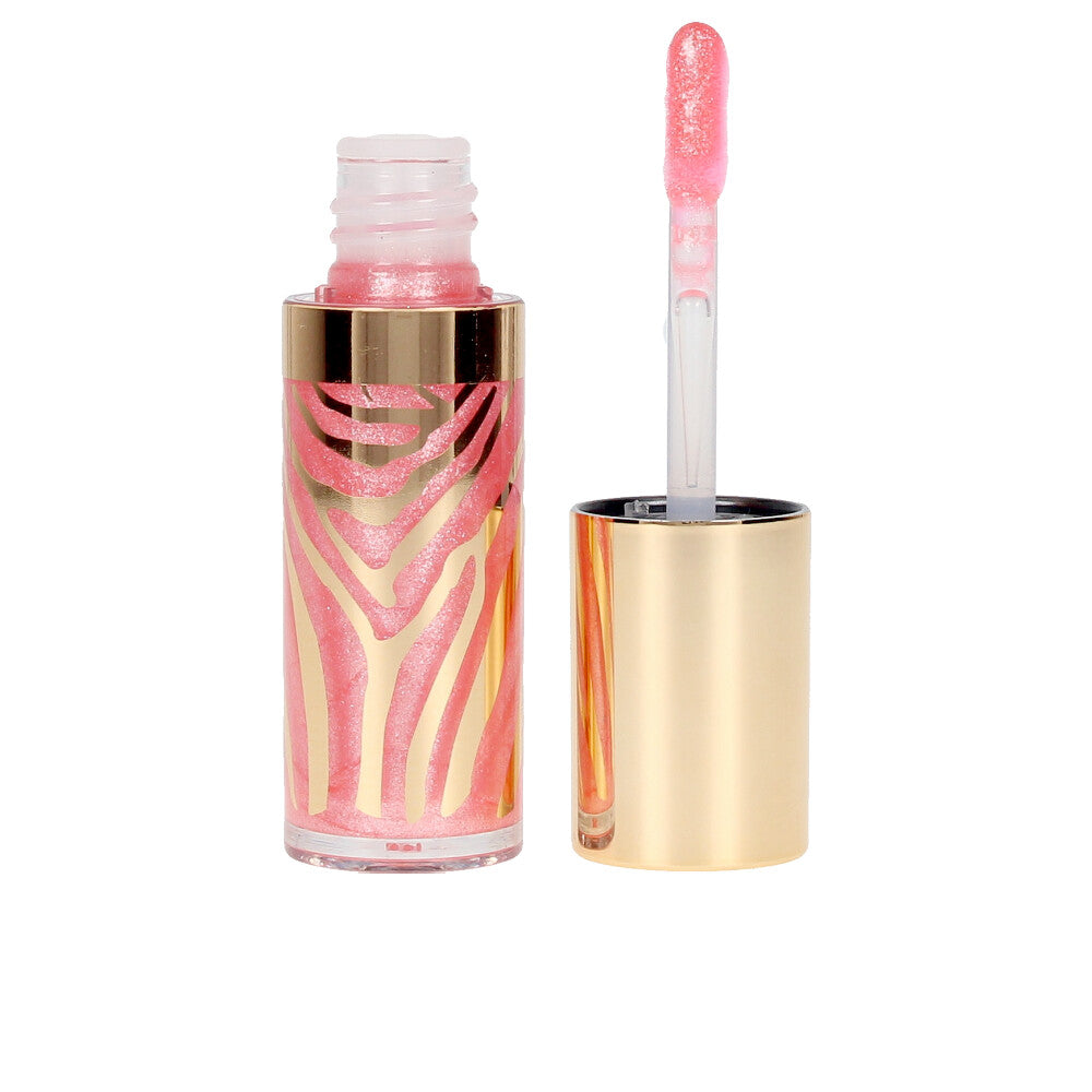 Clear lip gloss tube with doe-foot applicator, 6.5 ml, sheer sunrise tint