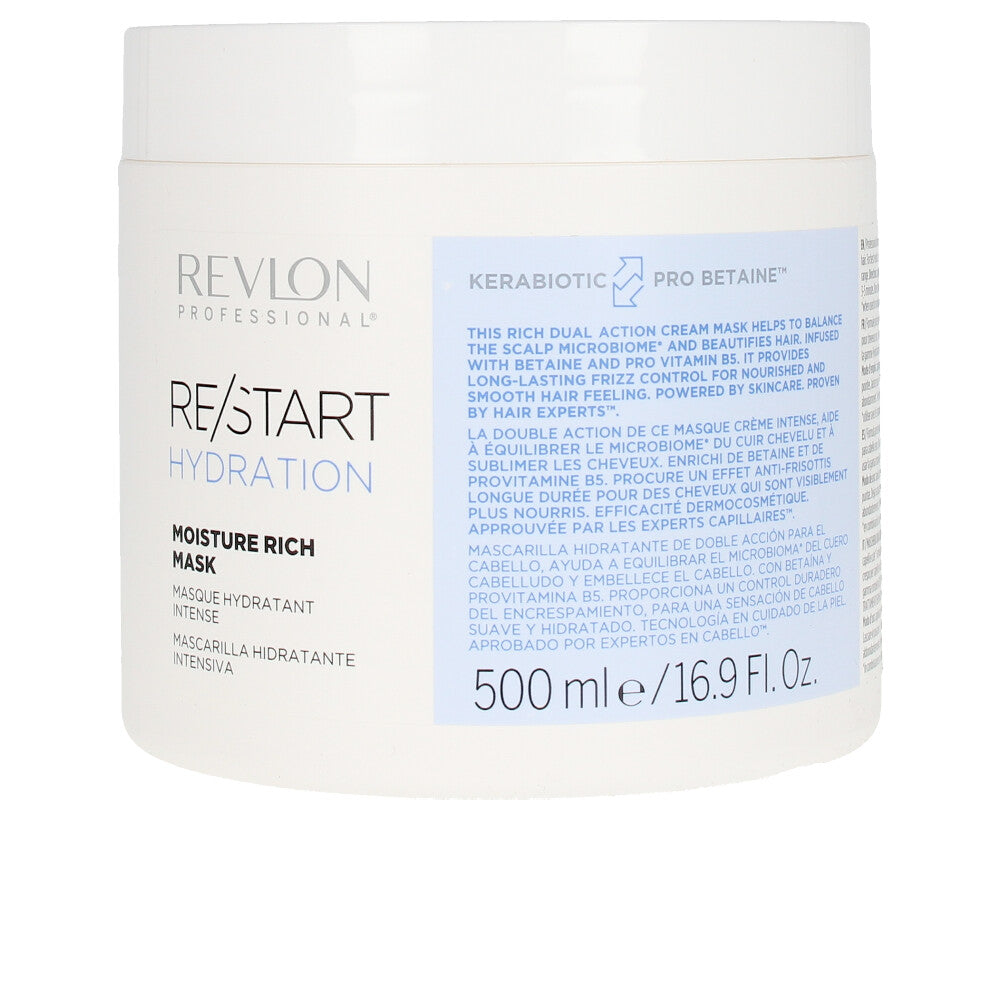 500 ml jar of hydrating hair mask in cream texture, labelled Kerabiotic Pro Betaine