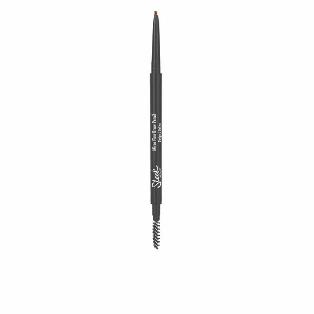 Ultra‑slim brown brow pencil with spoolie, medium brown shade, Unisex