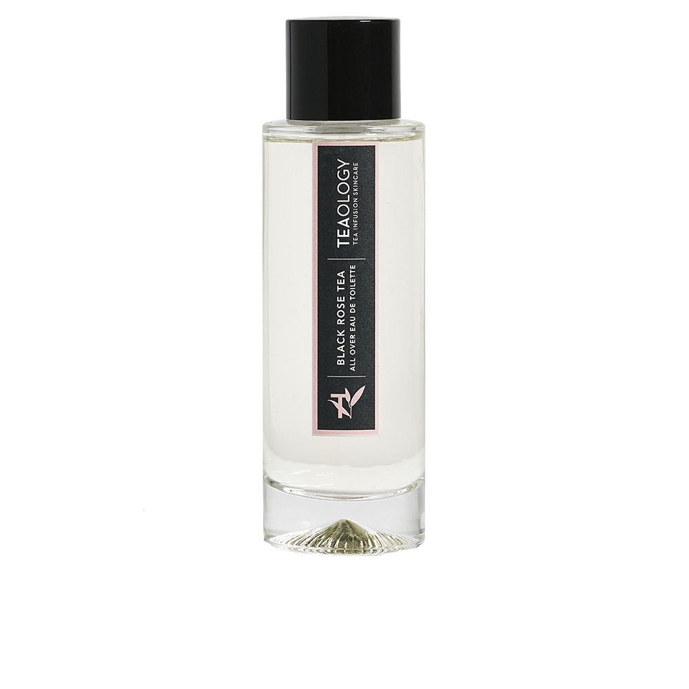 Clear 100 ml glass bottle of Black Rose Tea EDT, Unisex, tea‑infused rose fragrance