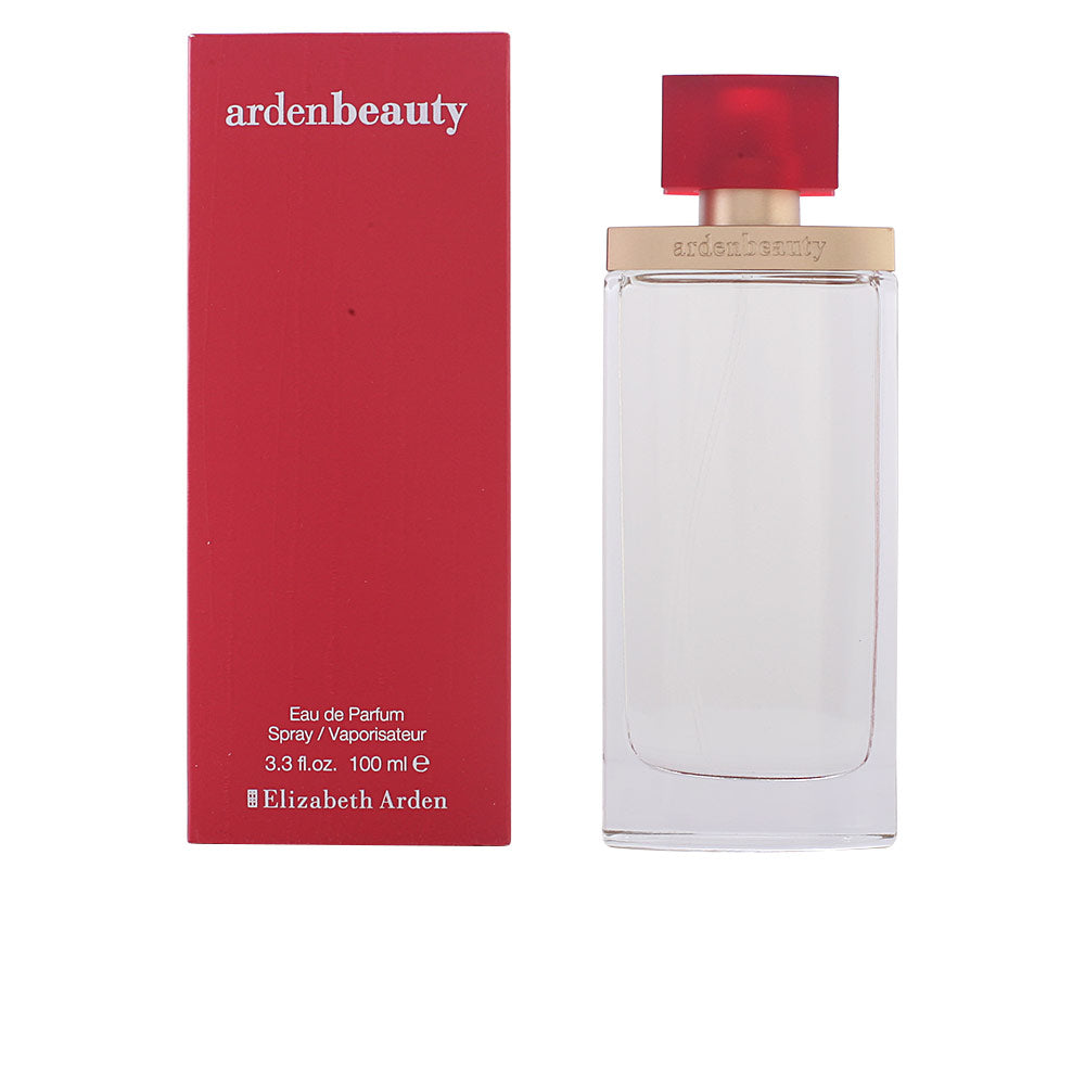 Glass perfume bottle, floral Eau de Parfum, 50 ml, light golden liquid