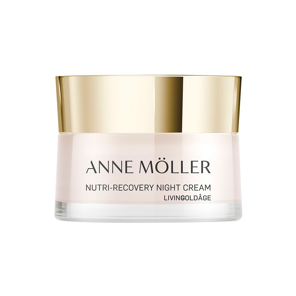 50 ml jar of night cream with creamy texture, shea and rosehip emphasis