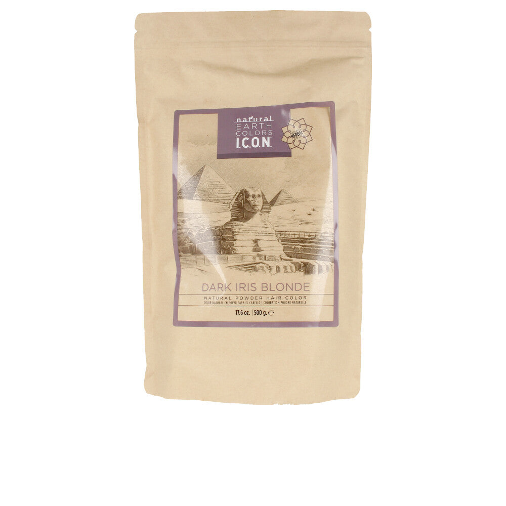 500 g jar of dark iris blonde herbal powder hair colour, fine texture