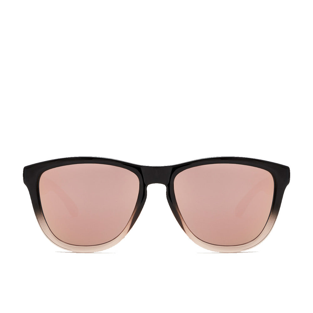 Unisex fusion rose gold TR90 sport sunglasses with rectangular TR18 lenses, case and sticker kit