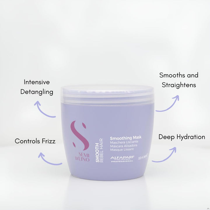 500 ml jar of smoothing hair mask with shea and hibiscus for Women
