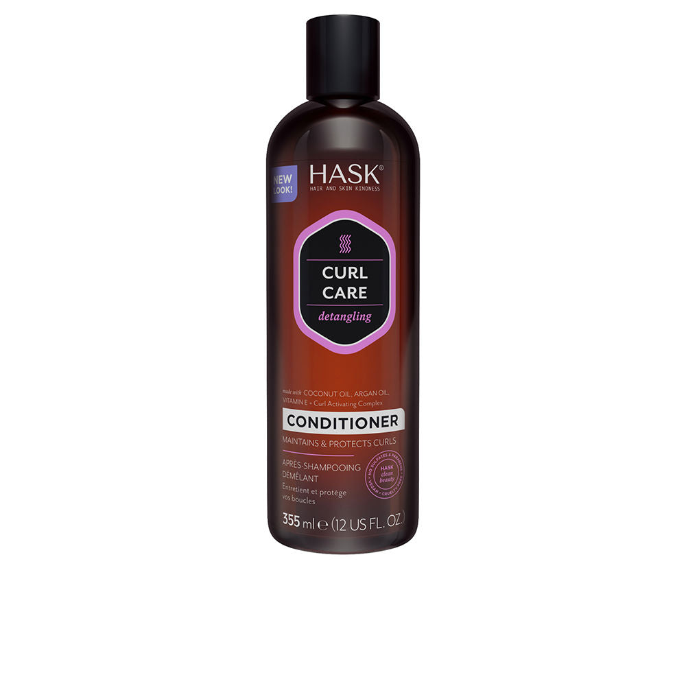 355 ml curl detangling conditioner bottle, moisturising oils and anti-frizz formula