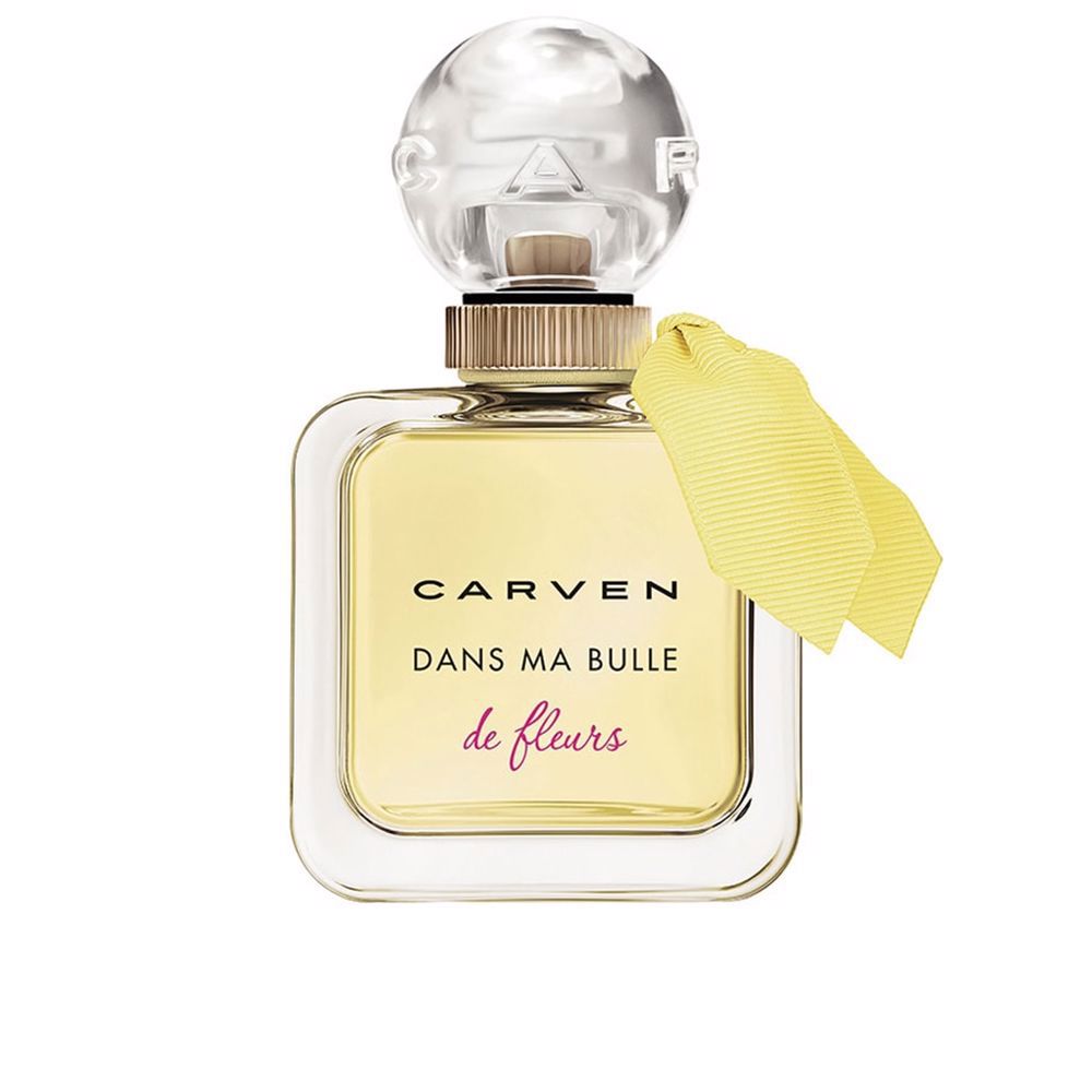 100 ml clear bottle of floral eau de toilette with pink-hued liquid