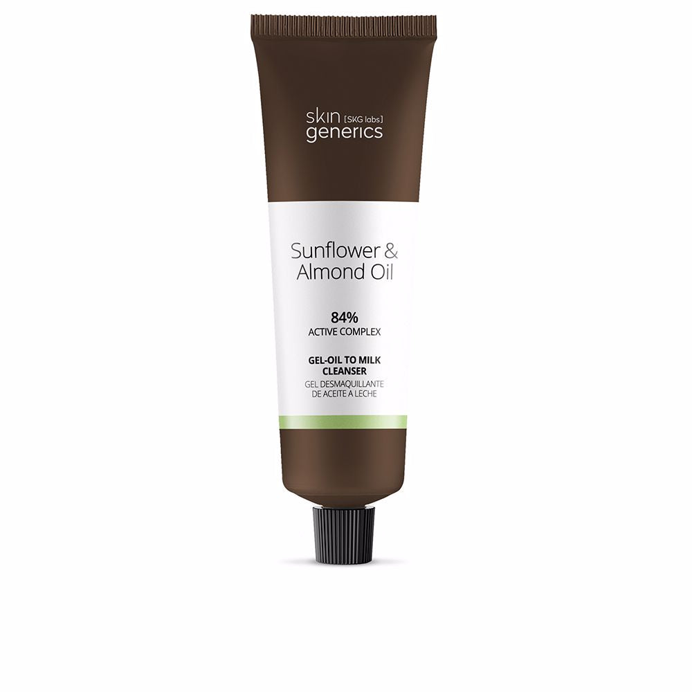 100 ml gel‑to‑milk cleanser bottle, sunflower and almond oil formula