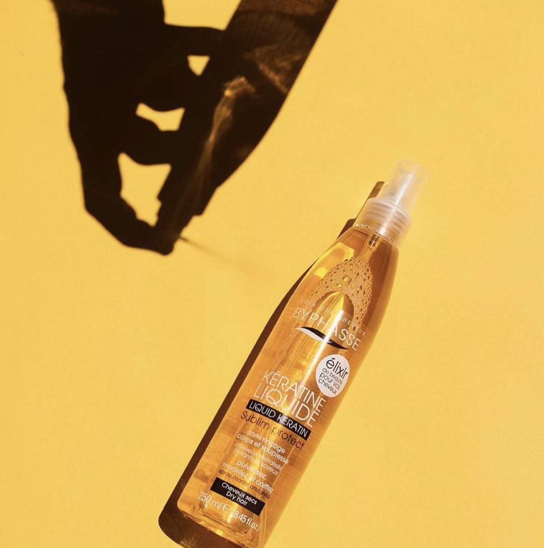 250 ml clear liquid keratin spray bottle for dry hair, lightweight smoothing mist for Women