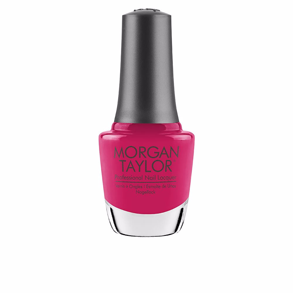 15 ml glass bottle of tropical pink nail lacquer with ergonomic cap