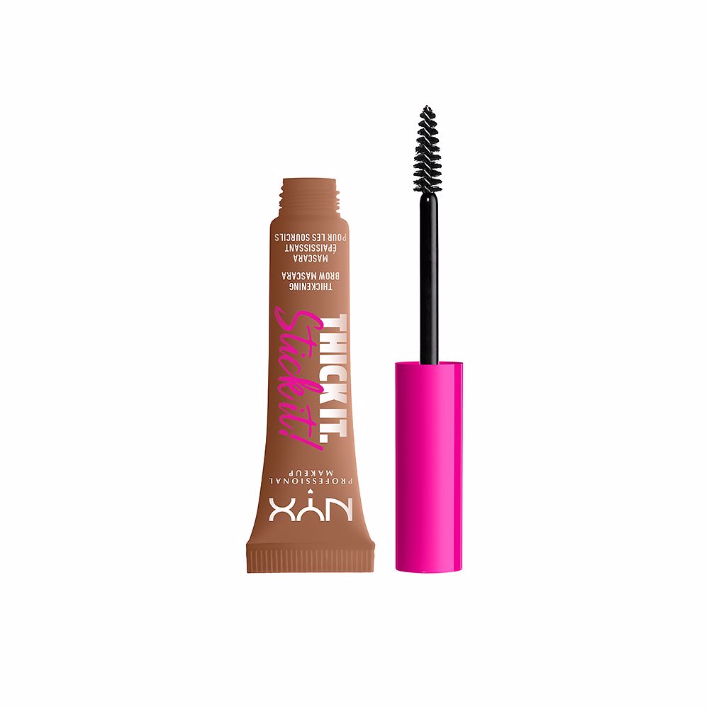 Small tube tinted brow mascara with fine spoolie applicator, light auburn shade