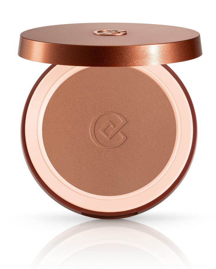 Compact bronzing powder in matte warm‑gold shade, 10 g, refillable pan