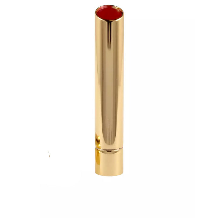 Refillable satin-finish lipstick in deep red, 2 g, sleek metal case