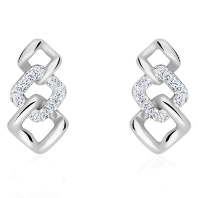 Radiant Link Chain Elegance with Crystal Accents