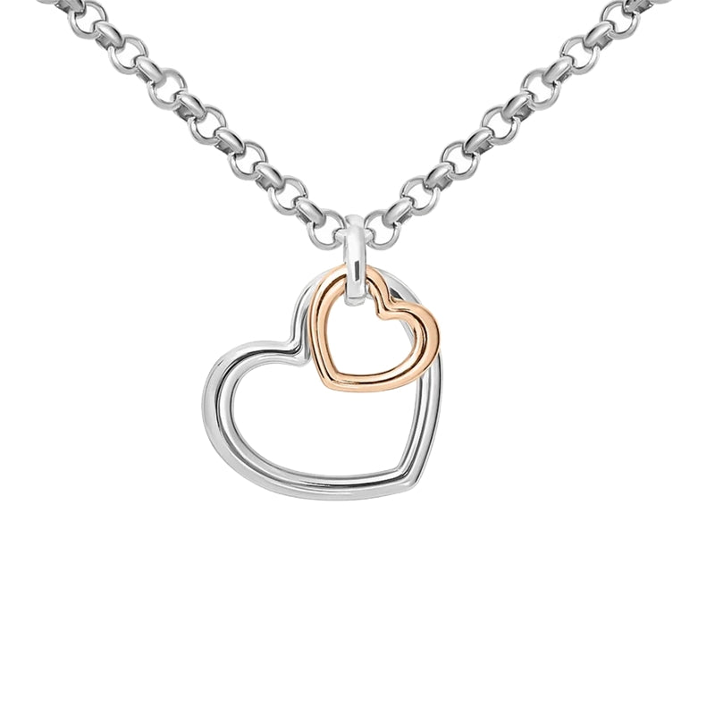Timeless Silver and Rose Gold Pendant Elegance