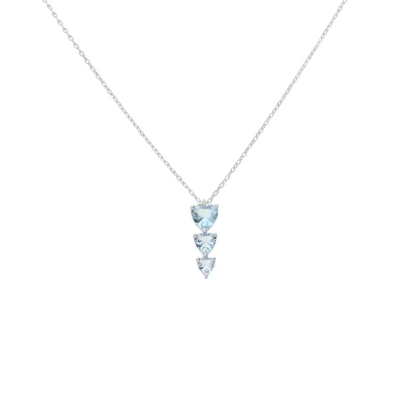 Serene Blue Gemstone Pendant Necklace