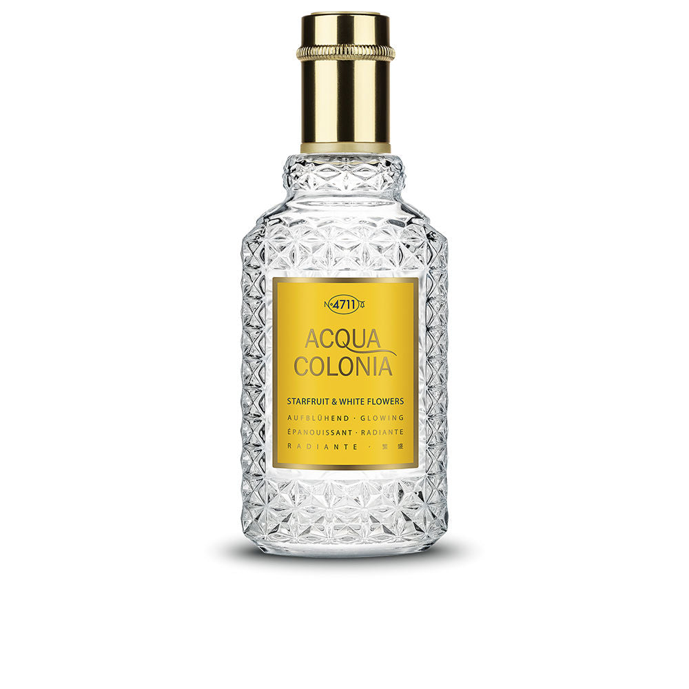 Clear 50 ml perfume bottle labelled Starfruit & White Flowers, fruity-floral scent, Unisex