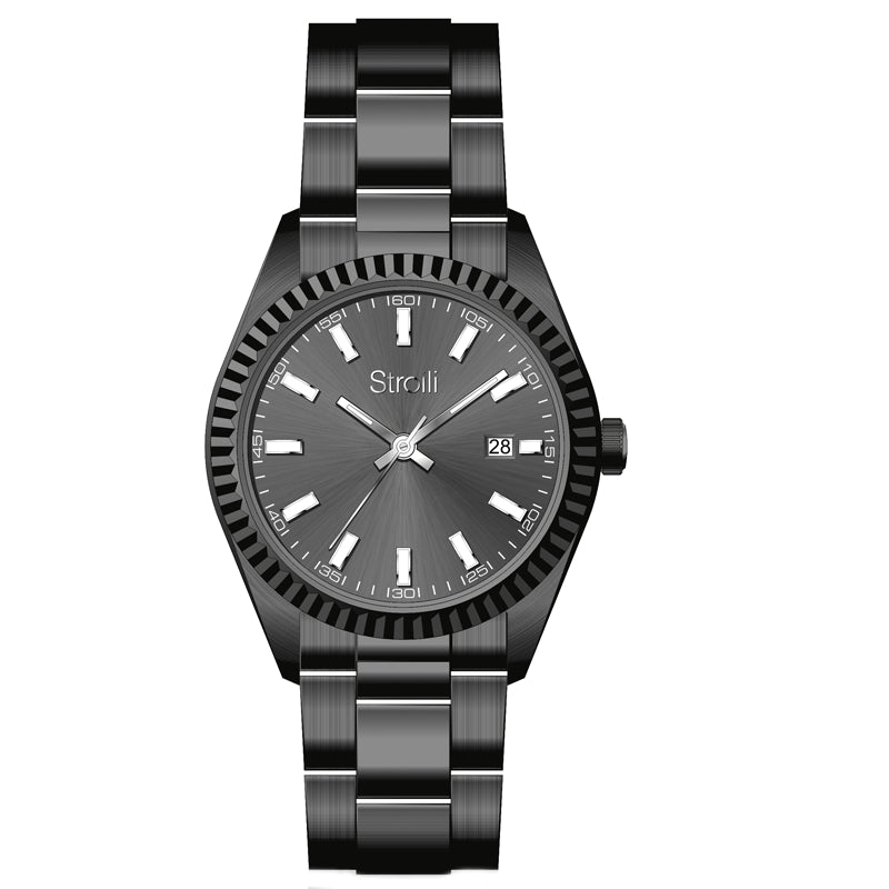 Timeless Precision in Black Stainless Steel