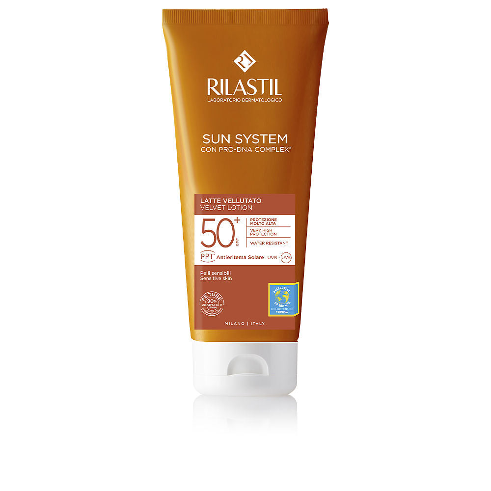 200 ml white lotion tube of SPF 50+ lightweight broad-spectrum sunscreen for Unisex