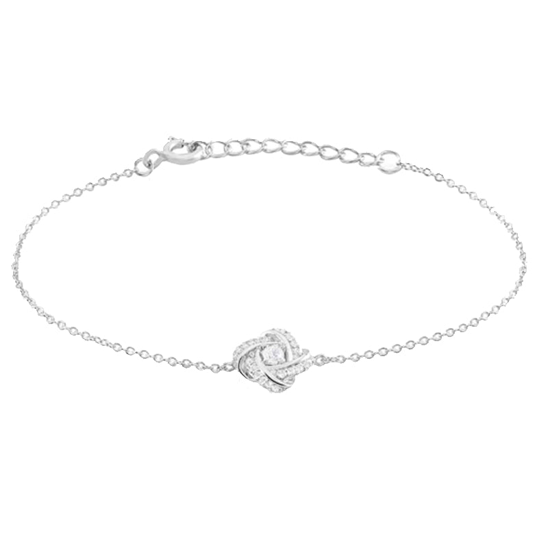 Timeless Silver Elegance with Crystal Accents