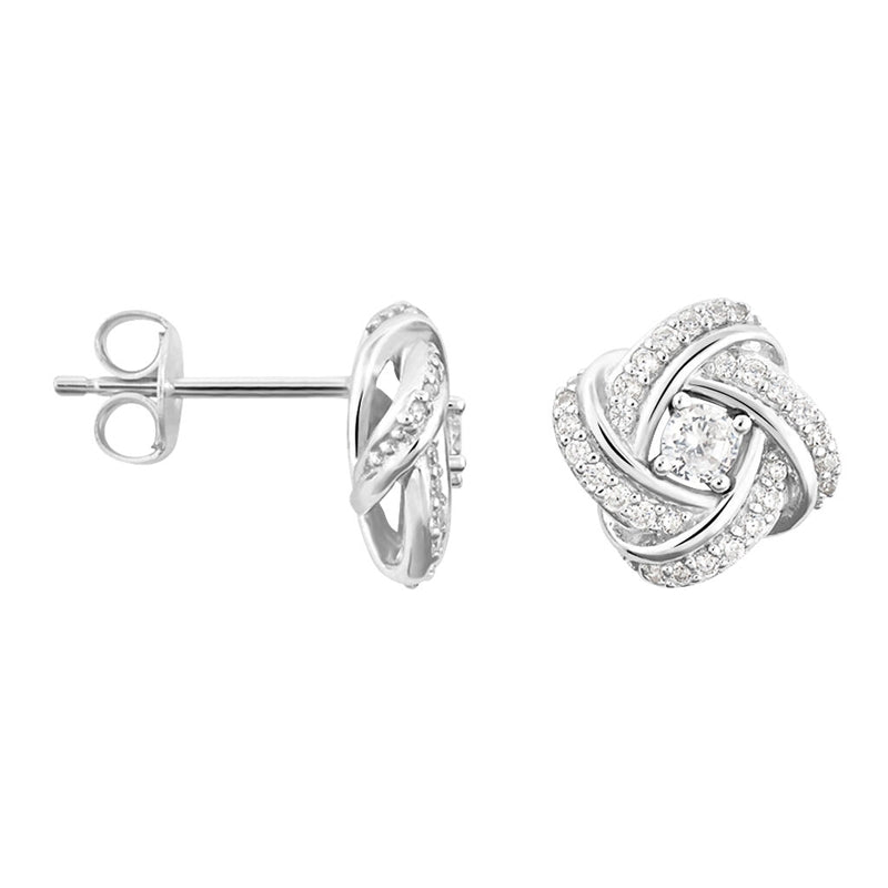 Timeless Sparkle White Gold Studs