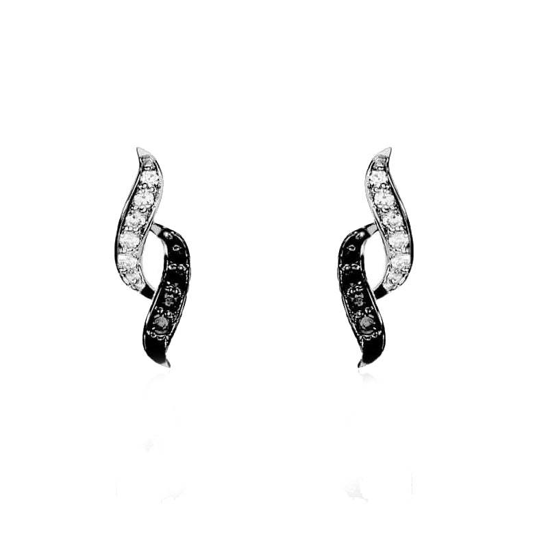 Monochrome Elegance Diamond Studs