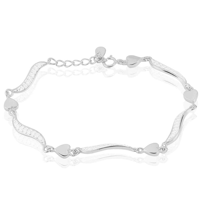 Sleek Silver Elegance with Sparkling Accents