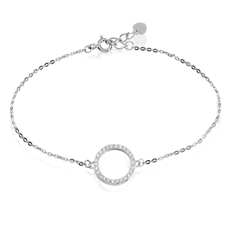 Radiant Minimalist Silver Crystal Bracelet