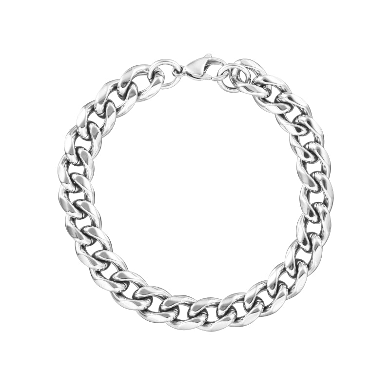 Classic Polished Silver Chain Bracelet