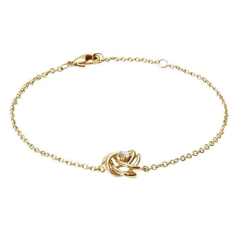 Radiant Embrace Diamond-Accented Gold Bracelet