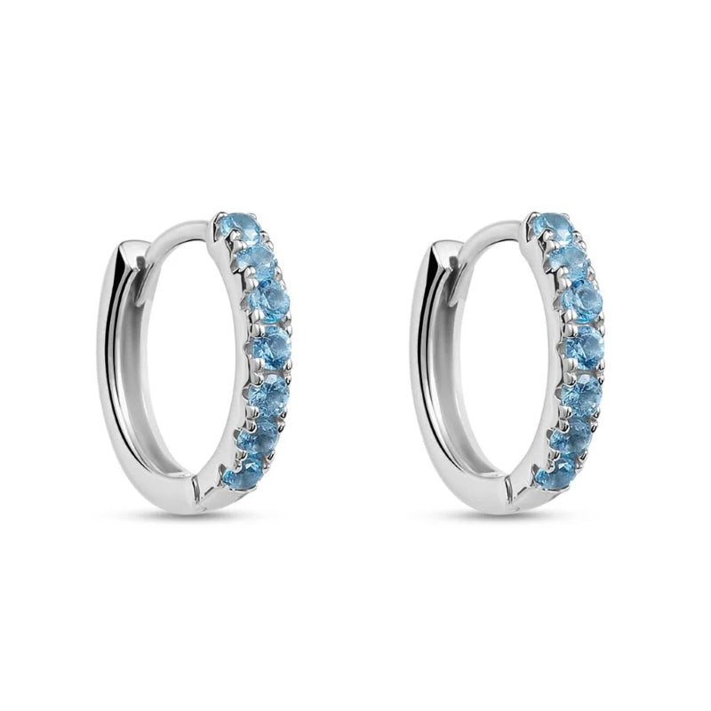 Celestial Blue Hoop Elegance