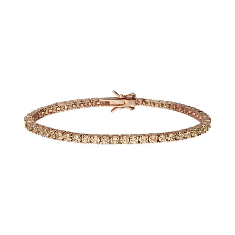 Radiant Rose Gold Diamond Tennis Bracelet