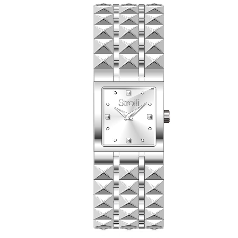 Timeless Elegance Square Silver Watch