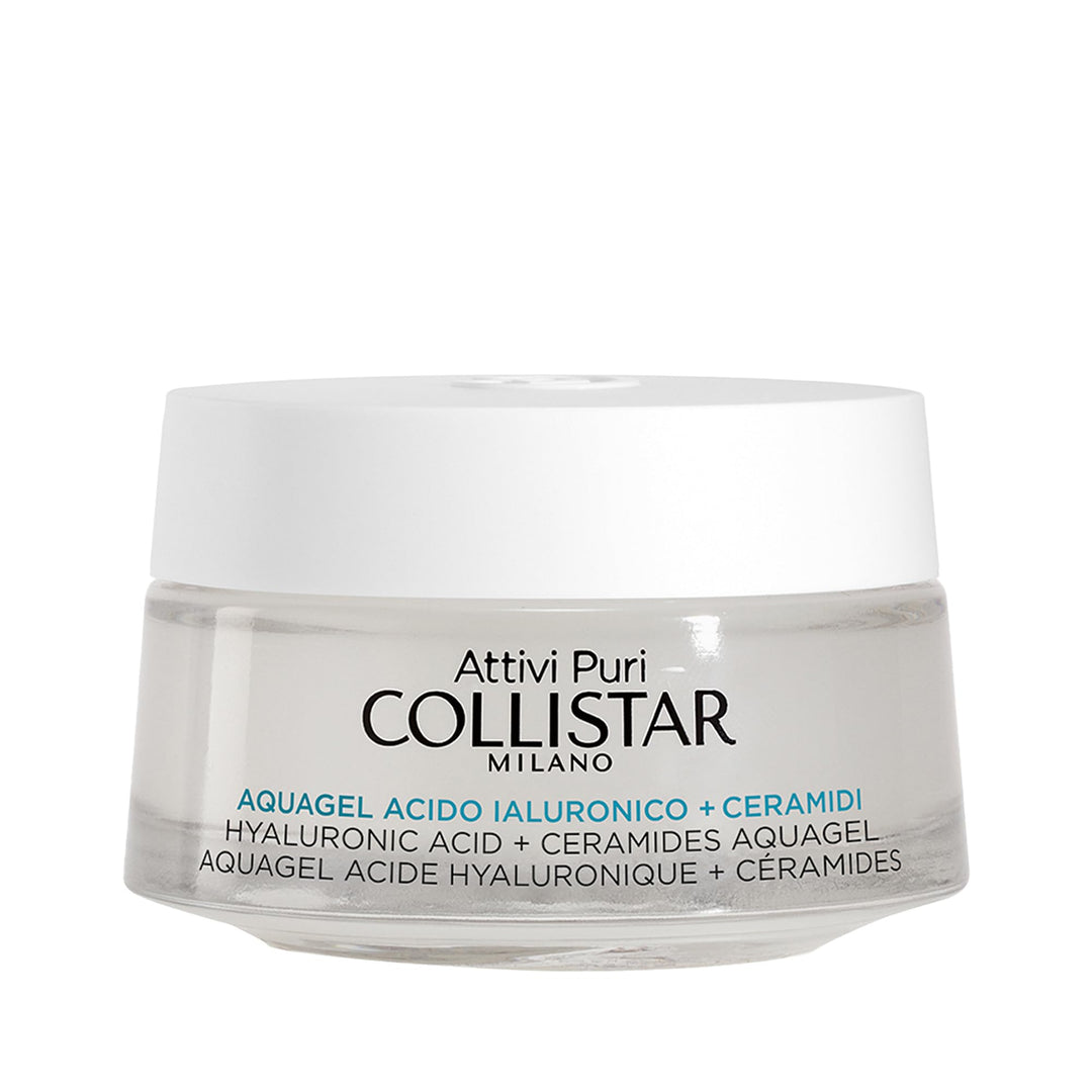 50 ml jar of translucent cream‑gel for Women; hyaluronic and ceramide formula