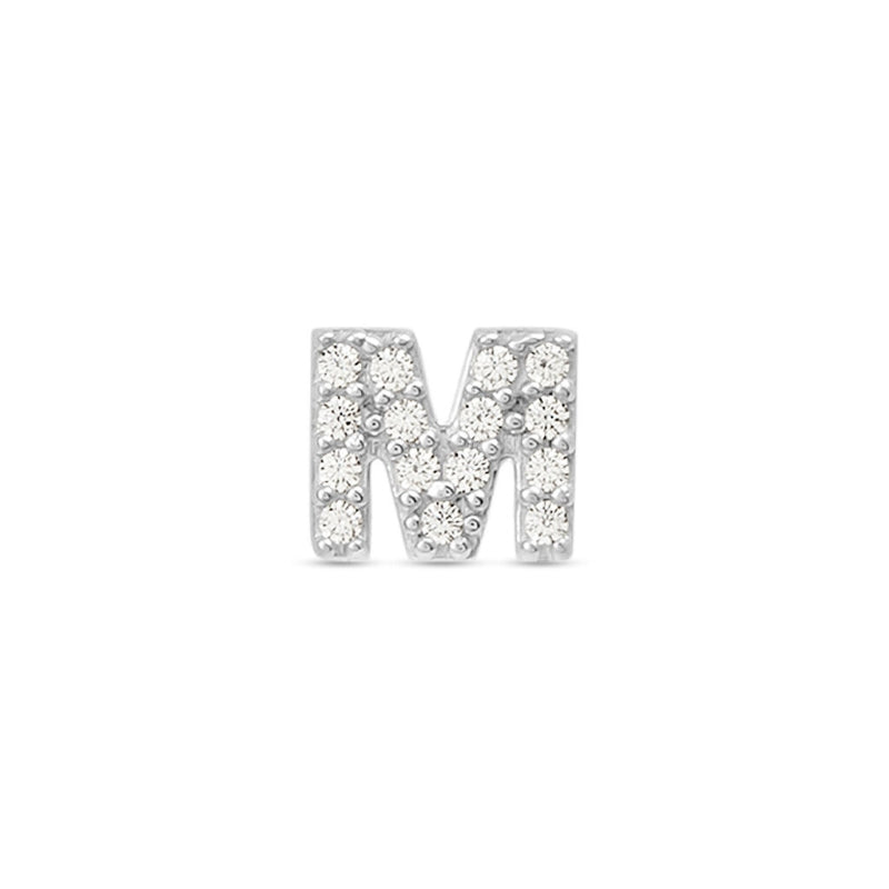 Initial Charm Pendant with Sparkling Crystal Accents