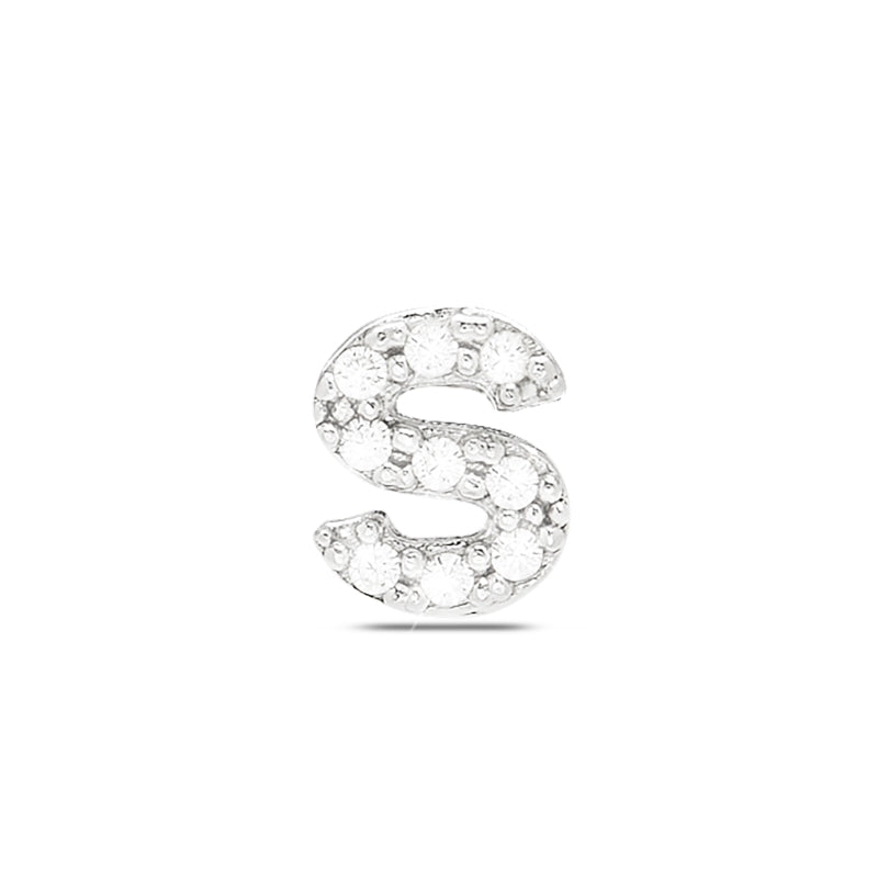 Initial Charm Pendant with Crystal Embellishments