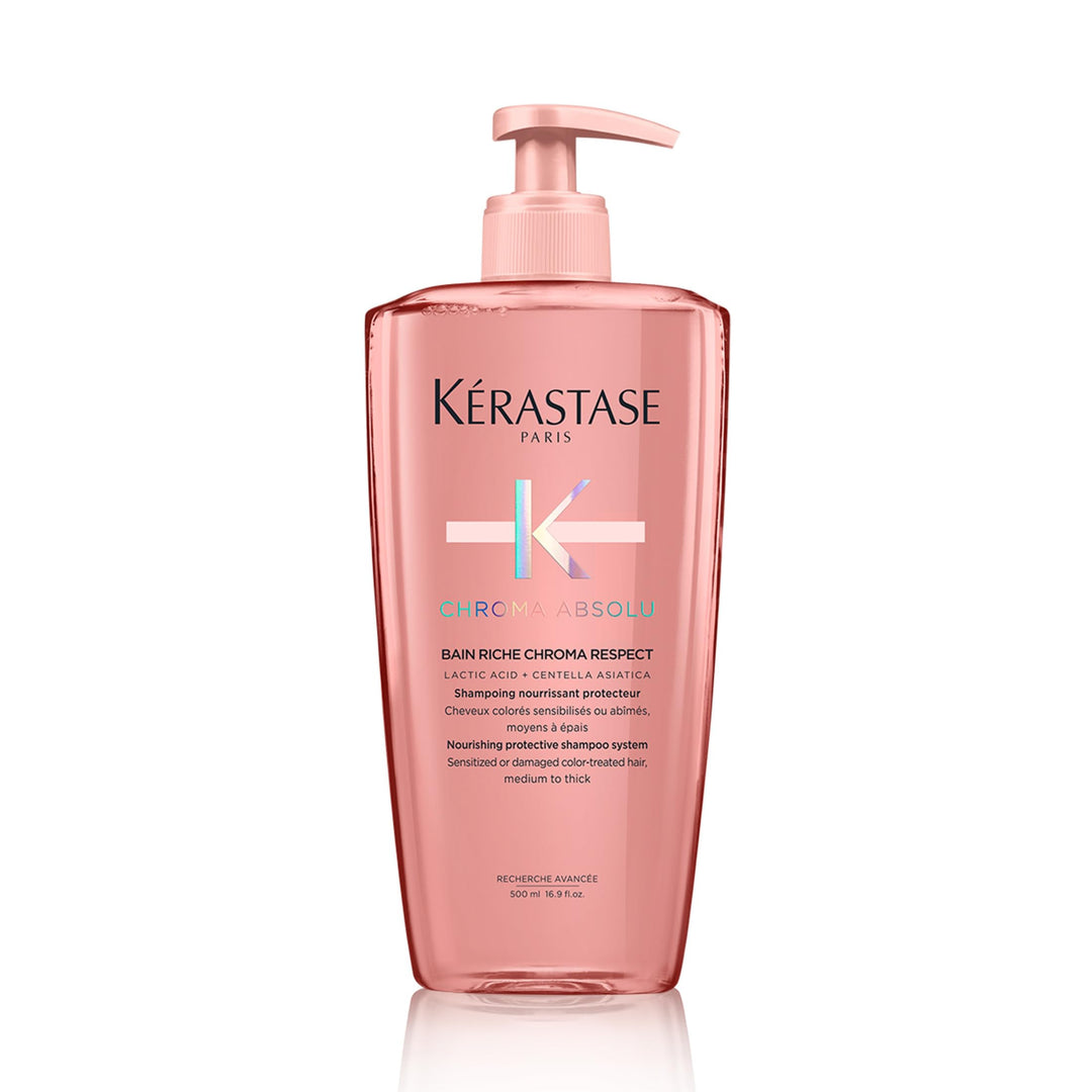 500 ml bottle of pink-tinged Chroma-Respect shampoo for coloured hair, Unisex