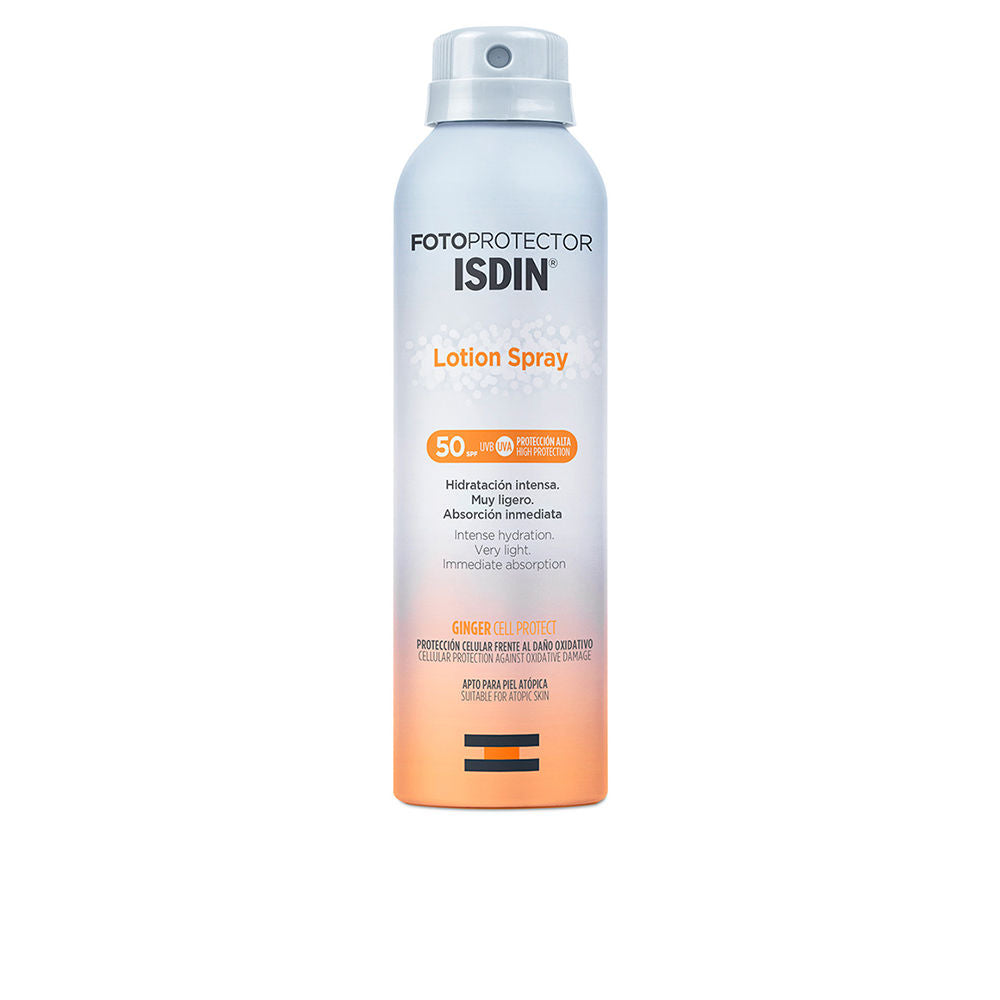 Aerosol 200 ml sun lotion spray, SPF 50+, ultralight continuous valve