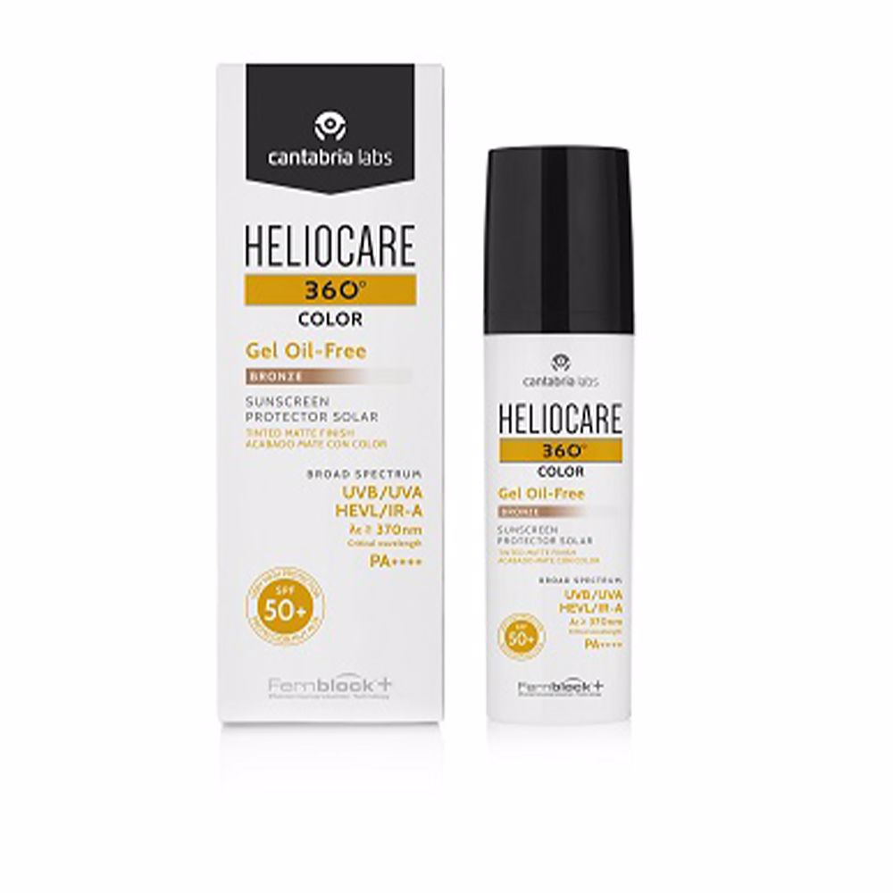 Bronze-tinted 50 ml lightweight matte face sun gel in tube