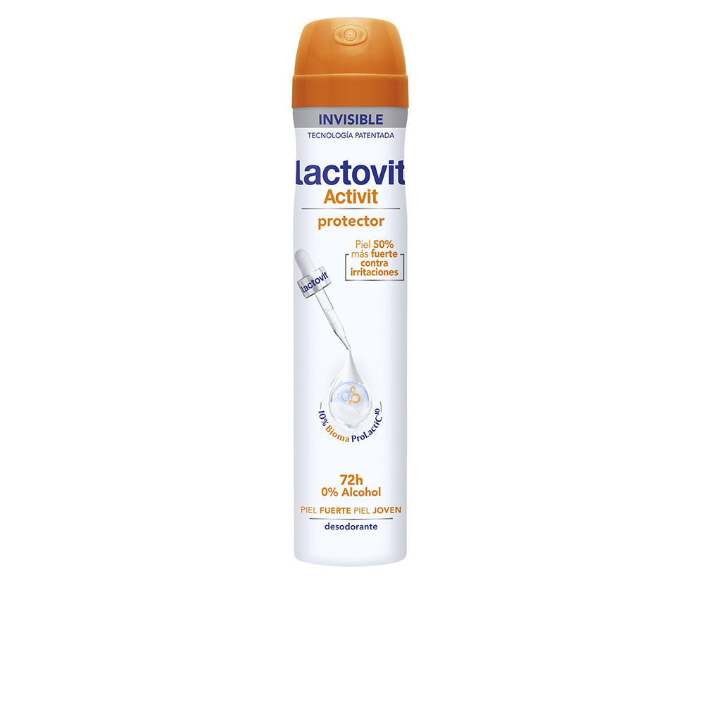 200 ml white deodorant spray canister labelled probiotic 0% alcohol, unisex