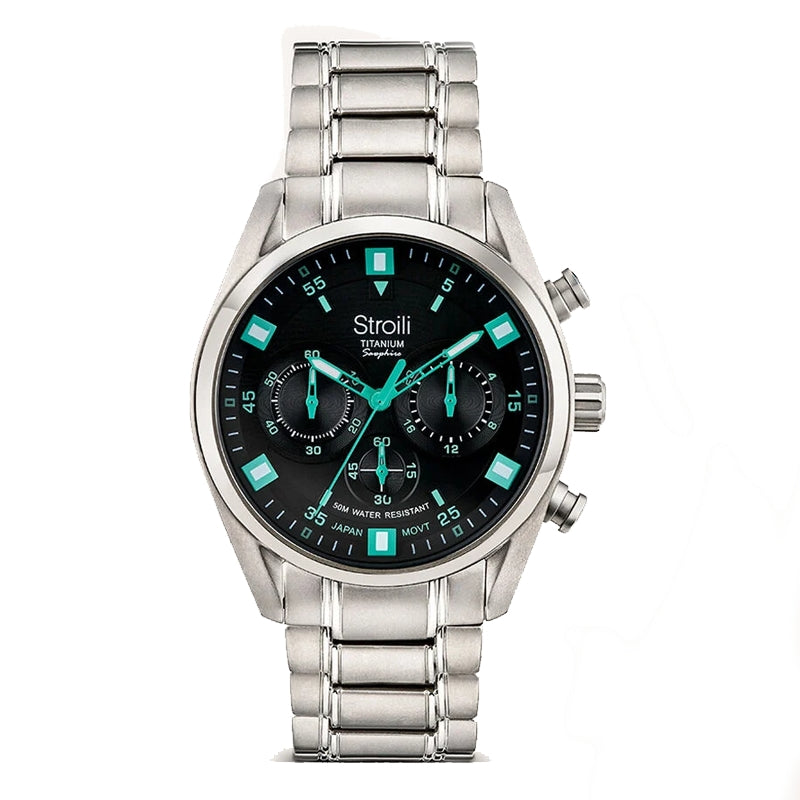 Titanium Chronograph with Turquoise Accents
