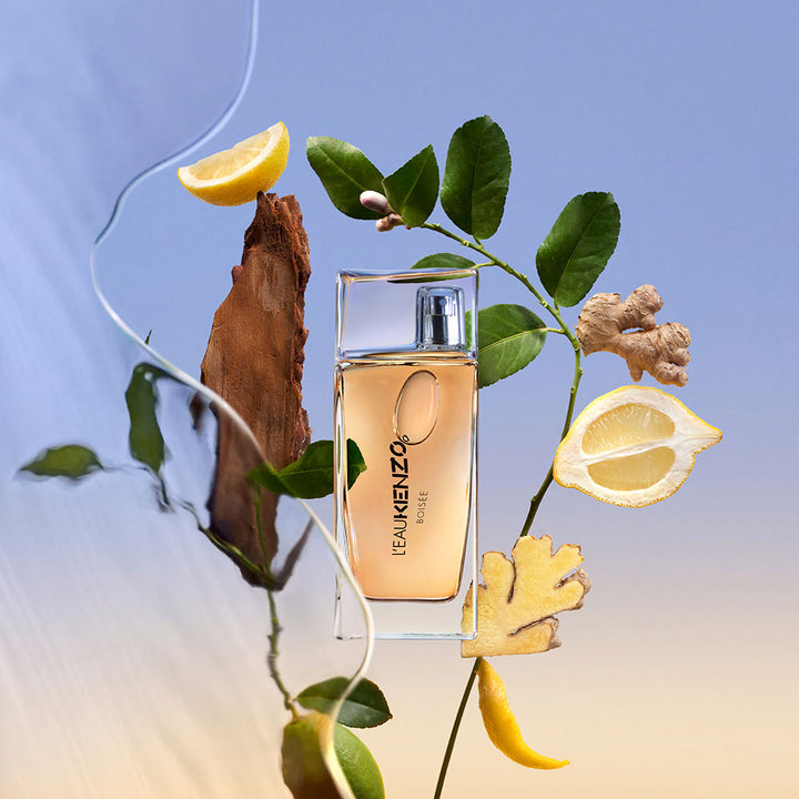 50 ml citrus aquatic woody Eau de Toilette in clear bottle with blue-tinted water effect