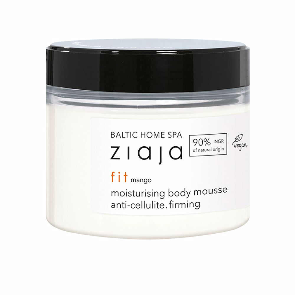 300 ml pale mousse bottle with fig and creamy texture, labelled for Women