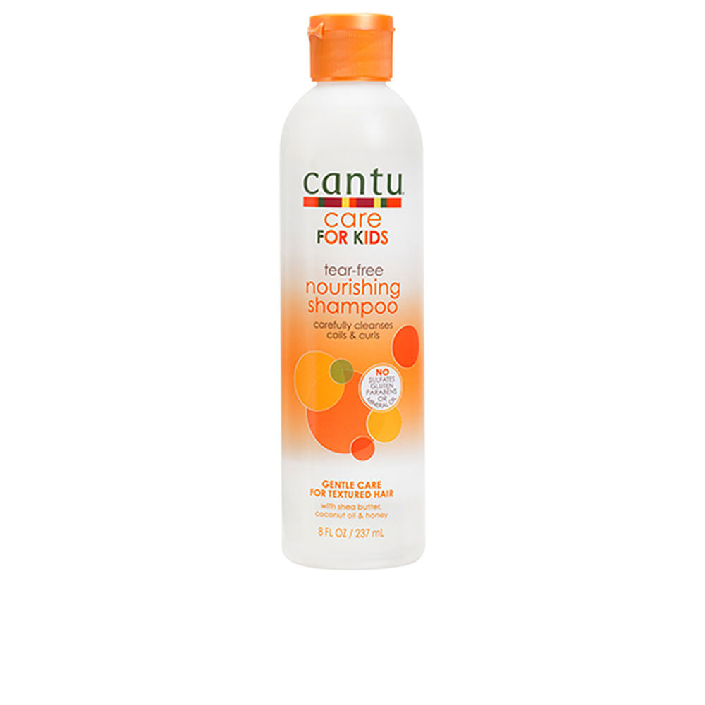 Bottle of Cantu Care for Kids tear-free nourishing shampoo for curly hair